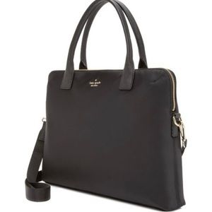 Black nylon laptop bag from Kate Spade